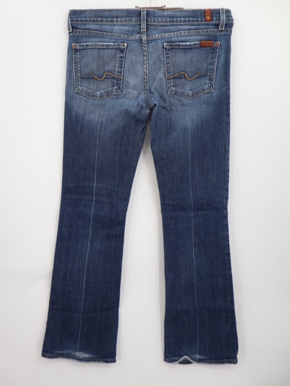7 For All Mankind Flip Flop Y2K Boot Cut Womens Jeans Sz 29x28 Distressed - Picture 7 of 16
